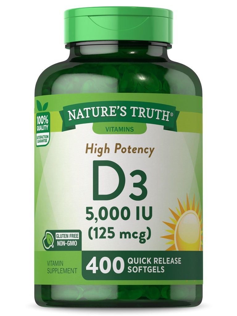 Αλήθεια της φύσης Βιταμίνη D3 5000 IU Softgels 
