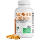 Bronson Super B100 Vitamin B Complex Παρατεταμένη απελευθέρωση Περιέχει όλες τις βιταμίνες Β (βιταμίνη Β1, Β2, Β3, Β6, Β9 - Φολικό οξύ, Β12), 120 δισκία