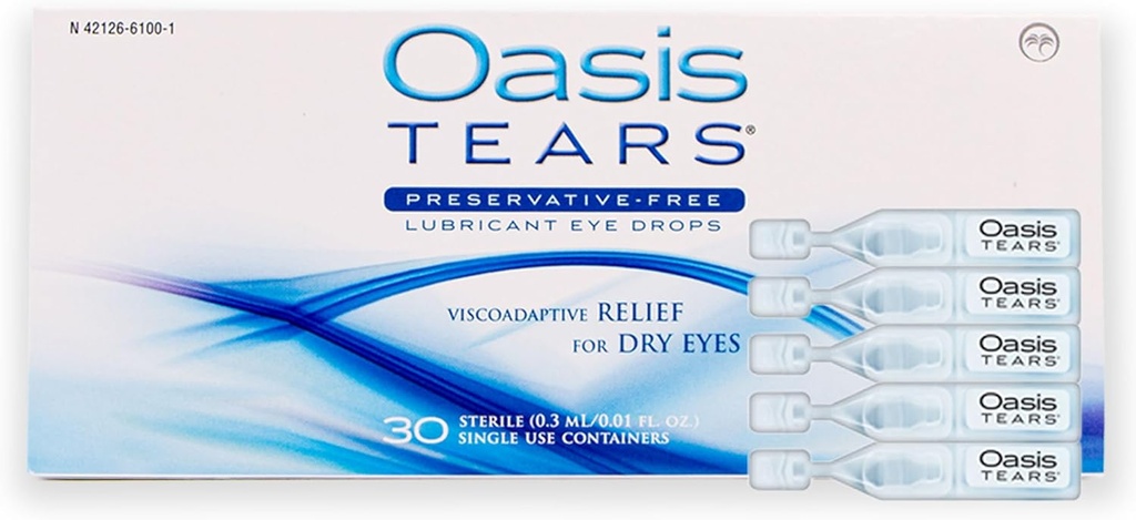 OT6100 - Oasis TEARS® Συντηρητικές-Δωρεάν Λιπαντικές σταγόνες ματιών Ανακούφιση για Ξηρά Μάτια 