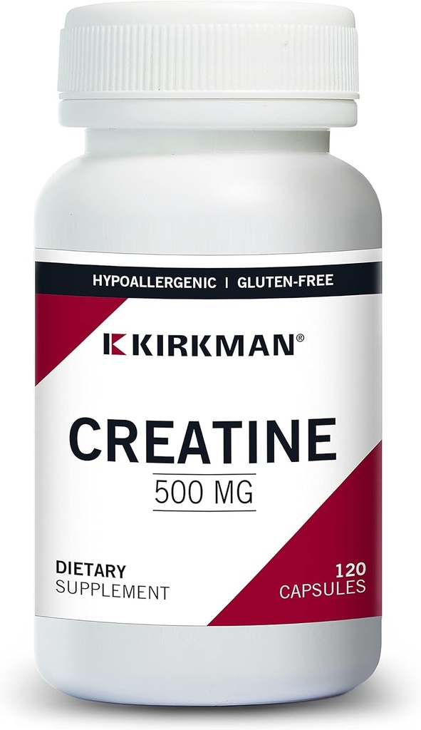 Kirkman Creatine 500 mg - Hypoallergenic | 120 Vegetarian Capsules | Amino Acid