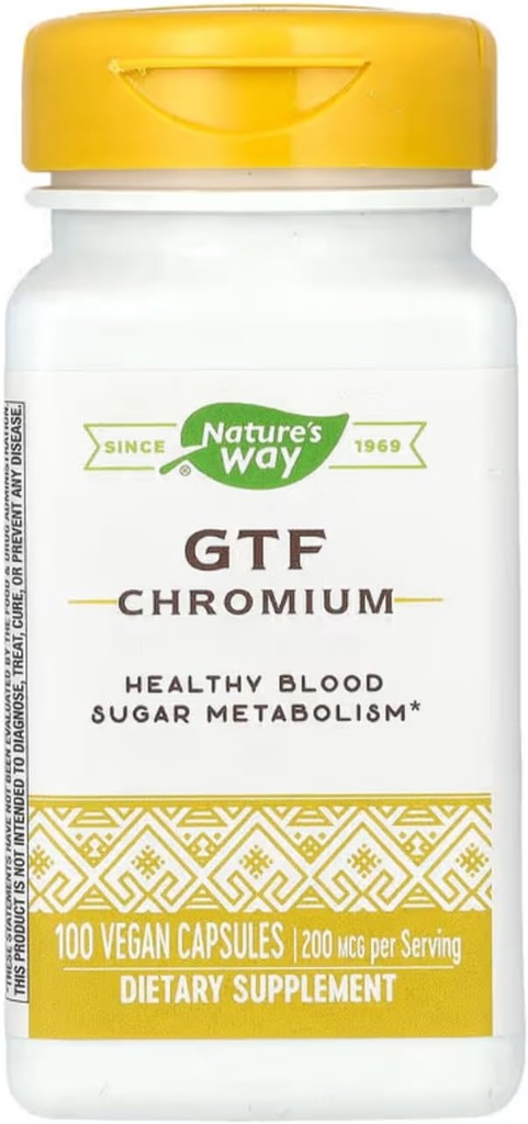 Nature's Way - Gtf Chromium, 200 mcg, 100 καψάκια