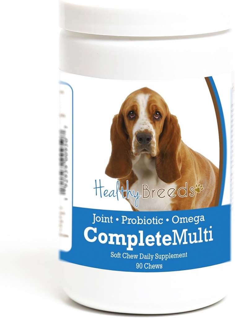 Υγιεινή Φυλή Basset Hound Όλα σε μια πολυβιταμίνη μαλακό μάσημα 90 κόμη