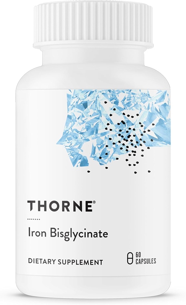 THORNE - Σιδήρου Bisglycinate - 25 mg συμπλήρωμα σιδήρου για ενισχυμένη απορρόφηση Χωρίς γαστρεντερικές παρενέργειες * - NSF Certified for Sport - Χωρίς γλουτένη - 60 Σερβιέτες