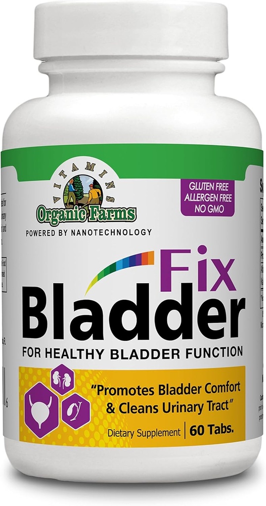 Βιολογικές Αγροκτήματα Βιταμίνες Bladder Fix - 60 δισκία - 100% Φυσικό συμπλήρωμα διατροφής