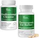 DR VITAMIN SOLUTIONS Professional Detox Cleanse and Thermogenic Fat Burner Bundle - Καθαρισμός 15 ημερών για τη διαχείριση βάρους, την υγεία των ούρων και την ανακούφιση από την αιμορραγία - 2-πακέτο του καθενός