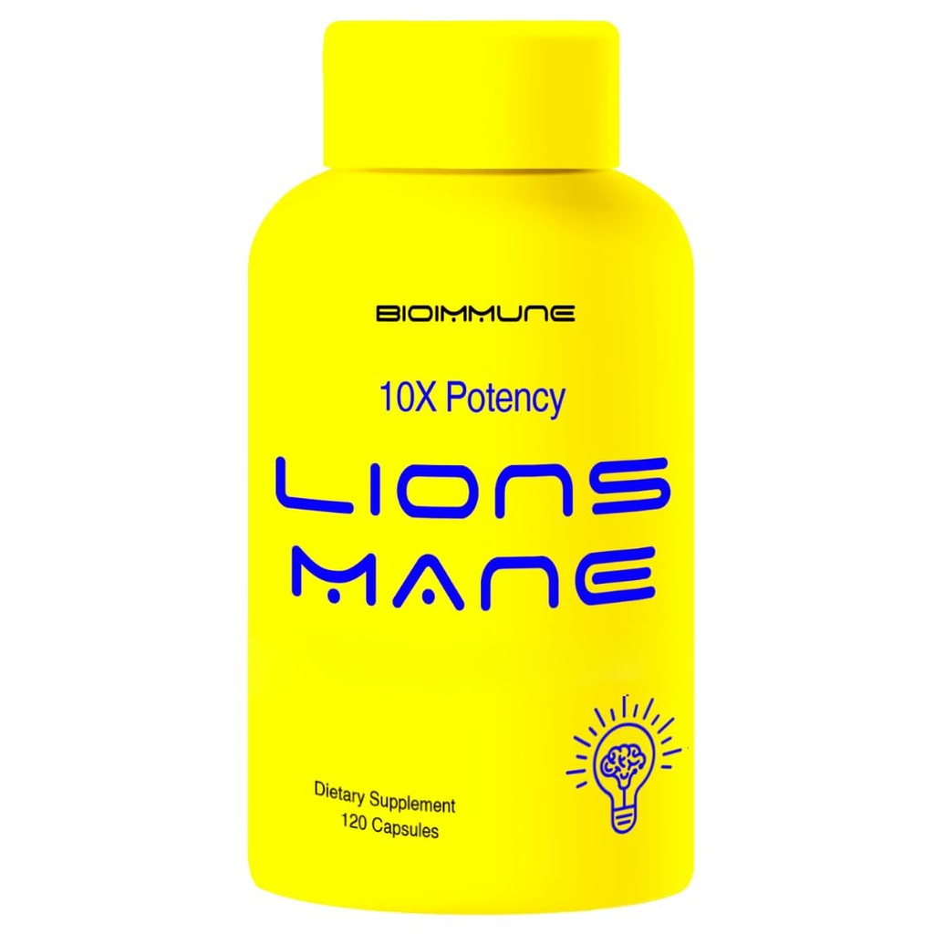 Organic Lions Mane Συμπληρώματα Κάψουλες 120 κάψουλες w/Patent LitropaneTM Immune System Booster Nootropic Brain Support Mushroom Supplement. 10X εκχύλισμα σε σύγκριση με 18000mg