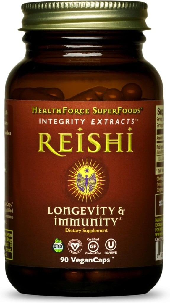 HealthForce SuperFoods Εκχυλίσματα Ακεραιότητας Reishi – Κάψουλες - 90 κάψουλες Vegan