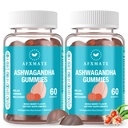 AFXMATE Ashwagandha Gummies & Vitamin D Gummies for Men & Women 120 Count Aswangdha Supplement (Μη ΓΤΟ, Χωρίς ζάχαρη και χωρίς γλουτένη)