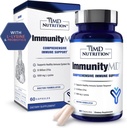 1MD Nutrition ImmunityMD - Immune Health Probiotic | Potent, Doctor-Selected Probiotic Strains with Prebiotic - Promote Overall Immune System Strength, Reduce Everyday Stress | 60 Capsules