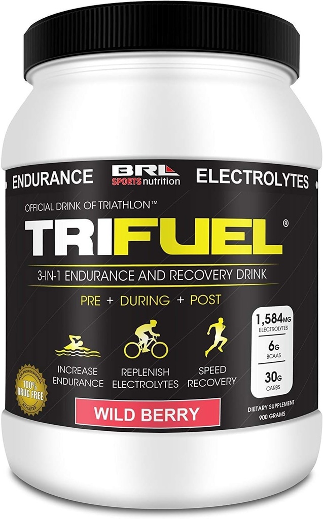 3-σε-1 Αντοχή και Ανάκτηση, Ενυδάτωση, BCAA, Electrolyte Ενισχυμένο Ποτό (Άγριο μούρο)...