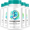 (5 Συσκευασία) Καψάκια Cleartone, χάπια αυτιών Cleartone, χάπια τόνου για την ακοή, χάπια Cleartone Επίσημη Κάψουλες Σύνθετη Φόρμουλα, χάπια Cleartone Κριτικές, Clear Tone για τη συνολική υγεία του αυτιού, 300, 5 Μήνες