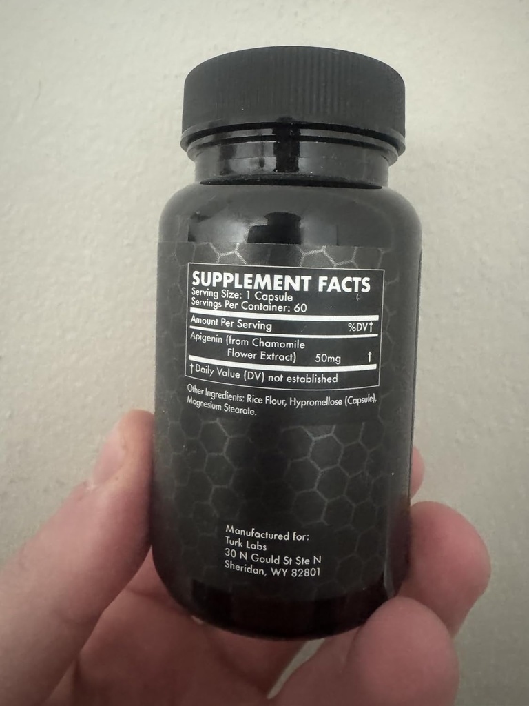 Turk Apigenin - Φυσικό συμπλήρωμα Bioflavonoid - Μεταβολισμός, ηρεμία, ύπνος, και νευρική υποστήριξη - 60 κάψουλες, 50mg κάθε εργαστήριο