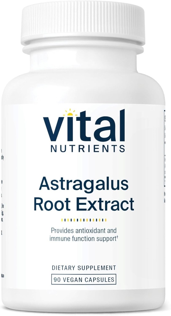 Vital Nutrients - Astragalus Root Extract - Vegan Formula - Βότανο Υποστήριξη για το ανοσοποιητικό σύστημα - 90 Χορτοφαγικές κάψουλες ανά φιάλη - 300 mg