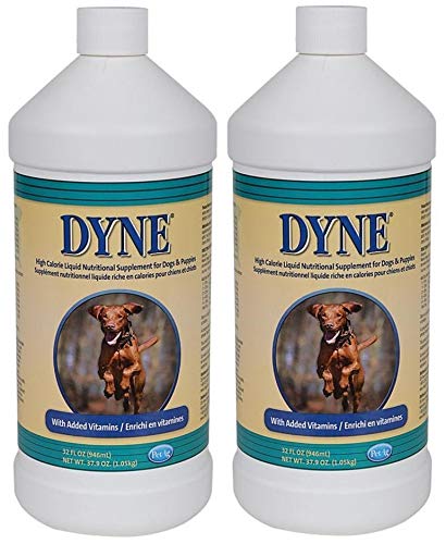 PetAg Dyne High Calorie Liquid Nutritional Supplement for Dogs & Puppies 8 Εβδομάδες και Μεγαλύτερα - 32 oz - Υποστηρίζει την απόδοση και την αντοχή - γλυκιά βανίλια γεύση