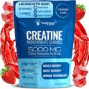 Creatine Gummies 5000mg, 30 υπηρεσίες Creatine Monohydrate Gummies - Τρίτο μέρος δοκιμαστεί πλάσμα για τις γυναίκες, Φράουλα Flavor Creatine για τους άνδρες, μυϊκή ανάπτυξη, δύναμη, και ανάκτηση - Συσκευασία του 1