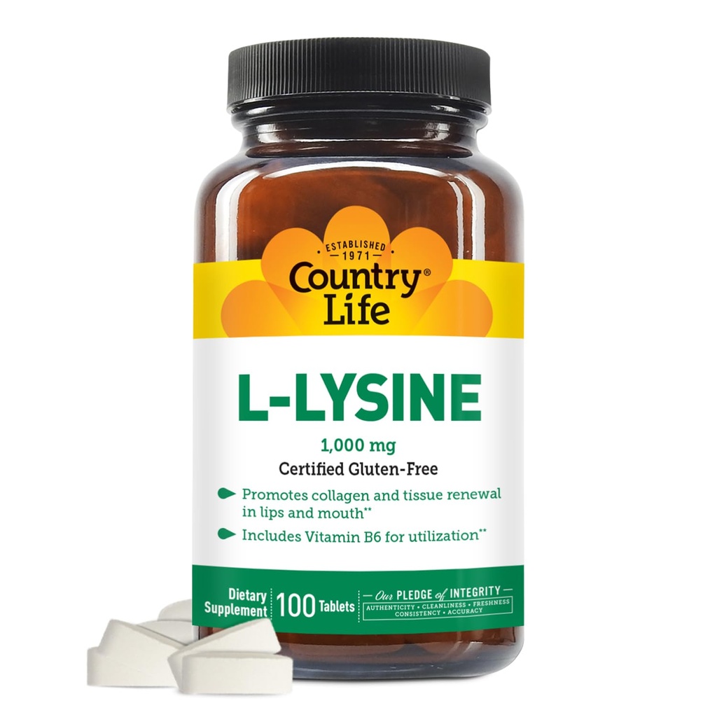 ΧΩΡΑ ΒΙΤΑΜΙΝΕΣ L-Lysine 1000 Mg με B-6, 2.5 Λίρες