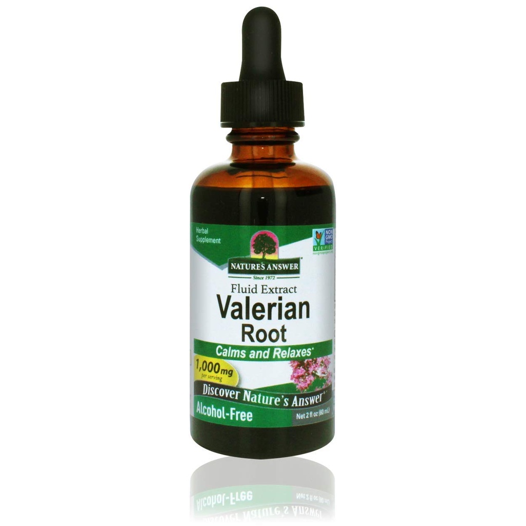 Nature's Answer Valerian Root 2 Ounce Extract - Alcohol-Free, Gluten Free, Kosher, Non-GMO, Made in USA - Calming & Relaxation Support - Valerian Root for Sleep, Rest Aid