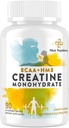 8- σε- 1 Creatine Monohydrate με BCAA & HMB, 5000 mg για άνδρες και γυναίκες, Μασούρες Κρεατίνης για μυς, Ανάκτηση, Αντοχή & Δύναμη, Υψηλή Απορρόφηση, Γεύση Λεμονιού, Χωρίς ζάχαρη, 90 δισκία