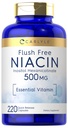 Carlyle Niacin Flush Free 500mg | 220 Capsules | Non-GMO and Gluten Free Supplement