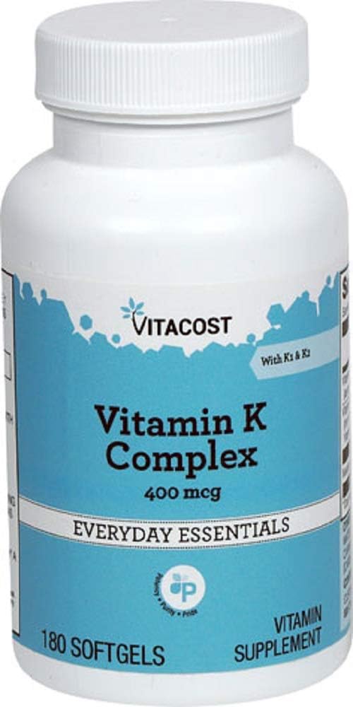 Vitacost Vitamin K Complex με K1 & K2-400 mcg - 180 Softgels