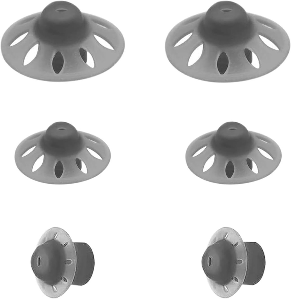 6Packs-Starkey ακουστικό υλικό Domes Open Oticon ακουστικό υλικό Domes Small Medium Large 3 μεγέθη Συμβατό με το Phonak Marvel & Paradise RIC BTE μοντέλα SDS 4.0-Μαύρο