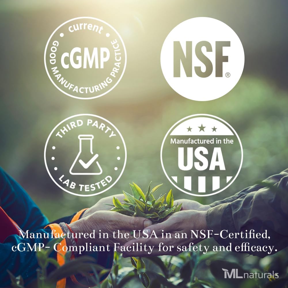 ML Naturals Premium Υαλουρονικό Οξύ 100 mg 120 Καψάκια λαχανικών, Μία ημέρα (4 Μήνας Προσφορά), Premium Quality, NSF-Certified & cGMP-Συμπληρώνεται.