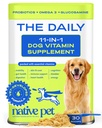 Native Pet Dog Βιταμίνες & Συμπληρώματα - 11-σε-1 Multivitamin σκόνη για σκύλους Topper Τροφίμων - Κολλαγόνο, Γλυκοζαμίνη, Προβιοτικά, Ωμέγα & More- Υποστηρίζει Υγιεινή Gut, Κινητικότητα & Συνολική Υγεία -30 Scoops