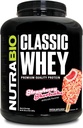 NutraBio Classic Whey Protein Powder - Χωρίς πληρωτικά, τεχνητά χρώματα, συντηρητικά - Χαμηλός γλυκαιμικός δείκτης - φράουλα Shortcake, 5 Λίρες