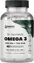 The Very Best Vegan Omega 3 Supplement - 120 Capsules - Algae Omega 3 Vegetarian Supplement - Plant Based Fish Oil Alternative - EPA DHA Supplement - Made in The USA - Heart Stress Relief Dr. Seinfeld