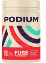 Podium Nutrition, Fuse Pre Workout Powder, Blue Razz Slushie, 30 Servings, Beta Alanine and Caffeine for Energy, Gluten Free, Soy Free, Dairy Free
