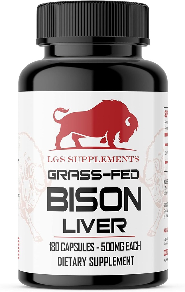 Γρασίδι Fed Bison κάψουλες συκώτι υποστηρίζει την παραγωγή ενέργειας, αποτοξίνωση, πέψη, ανοσία, φυσικό σίδηρο μη-GMO, παγώσει αποξηραμένο συκώτι συμπλήρωμα υγείας, 3000mg
