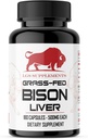 Γρασίδι Fed Bison κάψουλες συκώτι υποστηρίζει την παραγωγή ενέργειας, αποτοξίνωση, πέψη, ανοσία, φυσικό σίδηρο μη-GMO, παγώσει αποξηραμένο συκώτι συμπλήρωμα υγείας, 3000mg