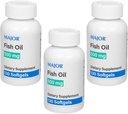 MAJOR Fish Oil 500mg Softgels - Συμπλήρωμα Ωμέγα-3 Fish Oil - Συμπλήρωμα διατροφής - 130 Count (3 Pack)