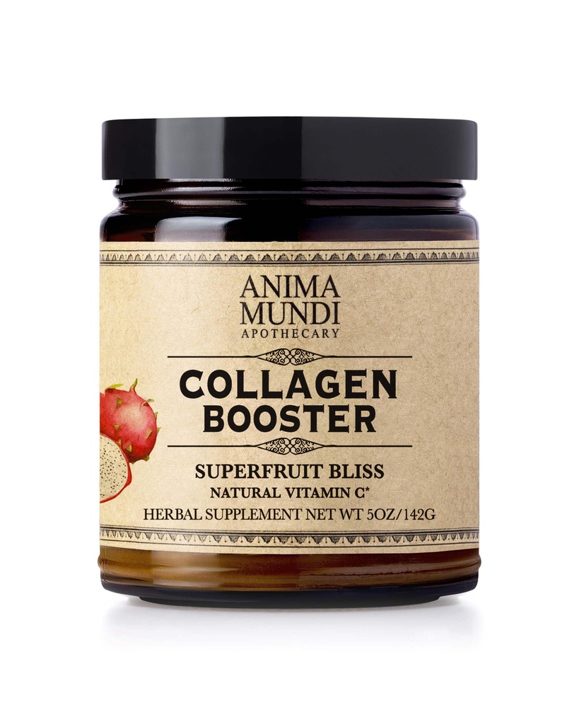Anima Mundi Apothecary Vegan Collagen Booster Powder, Superfruit Bliss - Συμπλήρωμα ομορφιάς για το δέρμα, τα μαλλιά και τα νύχια - Collagen Υποστήριξη σκόνη για το λαμπερό δέρμα - Easy Drink Mix-in (5oz)