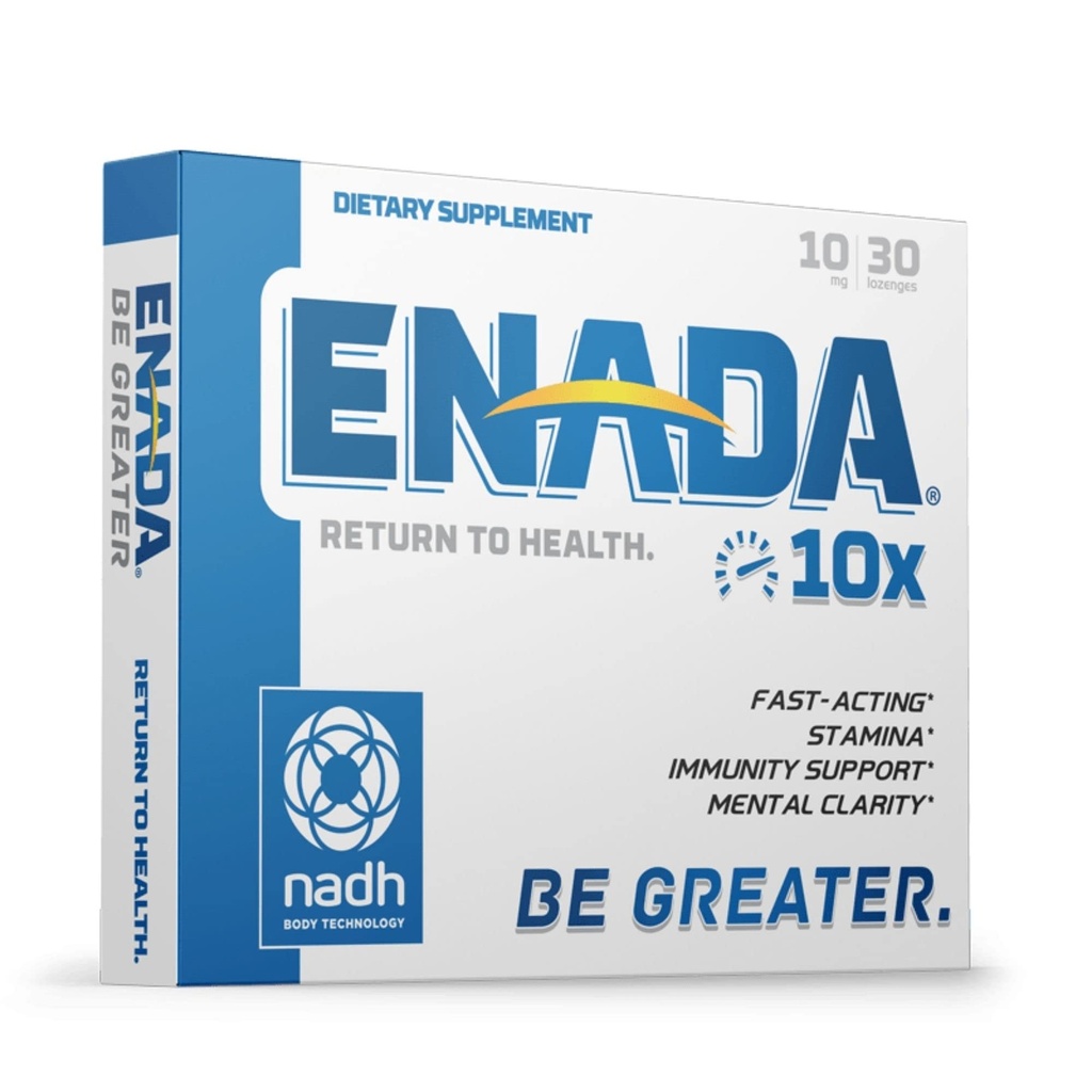 ENADA 10X NADH συμπλήρωμα με γρήγορη δράση Formula για ενεργό τρόπο ζωής 