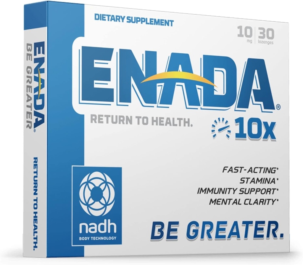 ENADA 10X NADH συμπλήρωμα με γρήγορη δράση Formula για ενεργό τρόπο ζωής 