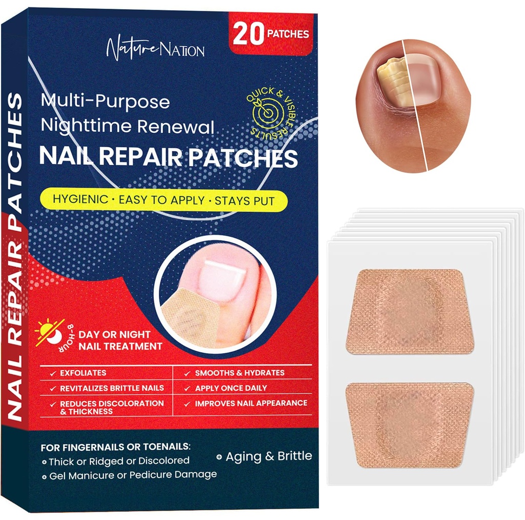 Multi-Purpose Fungus Nail Patches, Nail Fungus Treatment for Toenail, Ingrown Toenail Treatment, Toe Nail Fungus Treatment Extra Strength, Nighttime Fungal Nail Patches