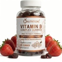 O NUTRITIONS Vitamin B Complex Gummies for Women & Men – High Potency B12 (833% DV) & Biotin – Energy, Mood & Metabolism Support – Vegan Strawberry Gummy Vitamins – 60 Gummies, 2-Month Supply
