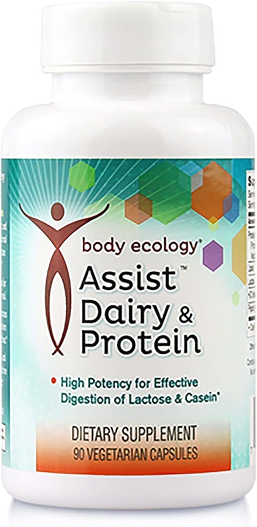 Body Ecology Assist Dairy and Protein Supplements Υψηλής Ικανότητας για Αποτελεσματική Πέψη Λακτόζης και Καζεΐνης 