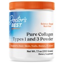Doctor's Best Pure Collagen Types 1 & 3, προωθεί υγιή μαλλιά & νύχια δέρματος – Οστό & κοινή υποστήριξη, 7.1 ουγγιά (πακέτο του 1)