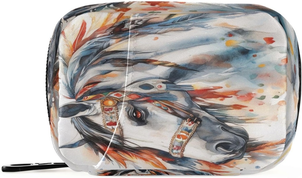 Ethnic Horse Travel Pill Organizer Bag, Weekly Daily Pill Case Τσάντα Φορητό κουτί χαπιών για την ιατρική συμπλήρωμα βιταμίνης