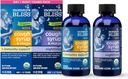 Mommy's Bliss Organic Cough Syrup & Mucus for Kids, Day and Night Combo Pack with Vitamin C and Immunity Support, Περιέχει βιολογικό μέλι και κισσός φύλλο, 4 fl Oz (Pack of 2)