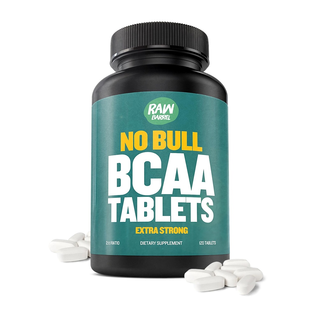 BCAA Tablets 1000 mg - Διακλαδισμένη αλυσίδα Amino Acids συμπλήρωμα για την αποκατάσταση των μυών & την ενέργεια - Προ ή μετά την προπόνηση BCAAs για άνδρες & γυναίκες - 120 χάπια - Φυσικό, καθαρό, χωρίς ΓΤΟ
