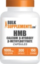 BulkSupplements.com κάψουλες HMB - ως συμπλήρωμα ασβεστίου HMB, Beta- Hydroxy Beta-Methylbutyrate - Χωρίς γλουτένη, 2 κάψουλες ανά υπηρεσία (1000mg), 300 Count (Pack of 1)