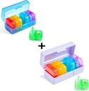 Zoksi Weekly Pill Organizer 2 φορές την ημέρα, Rainbow 7 ημέρα Am Pm Pill Box, Καθημερινή Am Pm Pm Pill Organizer 7 ημέρα, Φορητή περίπτωση χάπια βιταμίνης, Weekly Pill Box για ιχθυέλαια, βιταμίνη, Συμπλήρωμα (2 Pack)