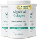 ALGAECAL Collagen - 4 Clinical-Supported Peptides VERISOL®, FORTIGEL®, UC-II®, FORTIBONE®, Αντιγηραντική σκόνη υδρολυμένου κολλαγόνου, 3 συσκευασίες, Made in USA