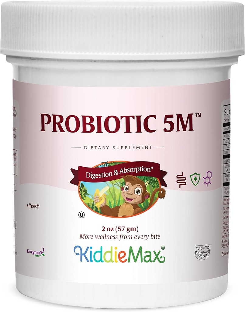 Maxi Health KiddieMax Probiotic 5M - Acidophilus - Υγιής Πειθαρχική Χλωρίδα - 2 ουγγιά σκόνη - Kosher