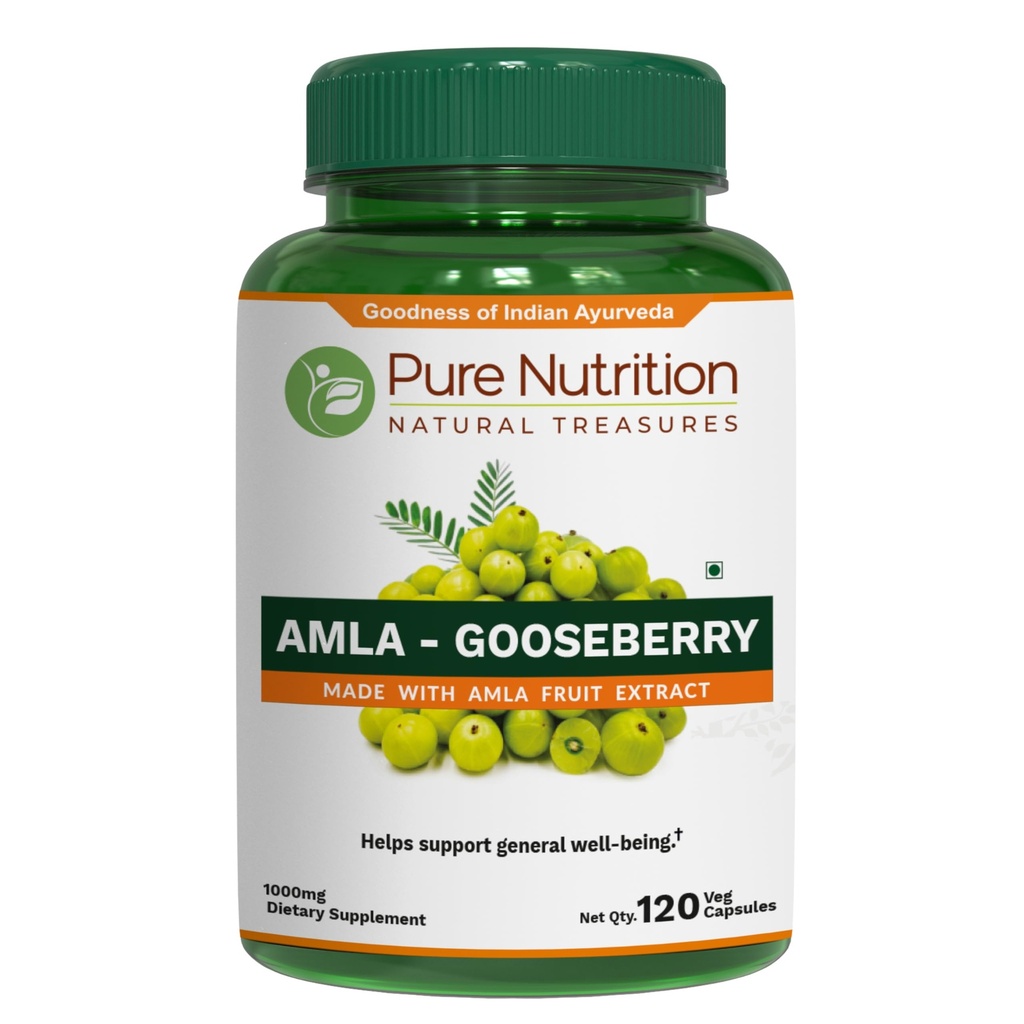 Pure Nutrition Amla Extract 1000mg. (Isquivalent to 8000mg Amla Fruit Powder) Μη ΓΤΟ 