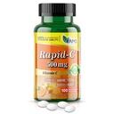 America Medic & Science Rapid-C 500mg Συμπλήρωμα βιταμίνης C (1 συσκευασία των 100 δισκίων) Ενεργειακός ενισχυτής, Καθημερινή υποστήριξη ανοσοποιητικού συστήματος, Αντιοξειδωτικό 
