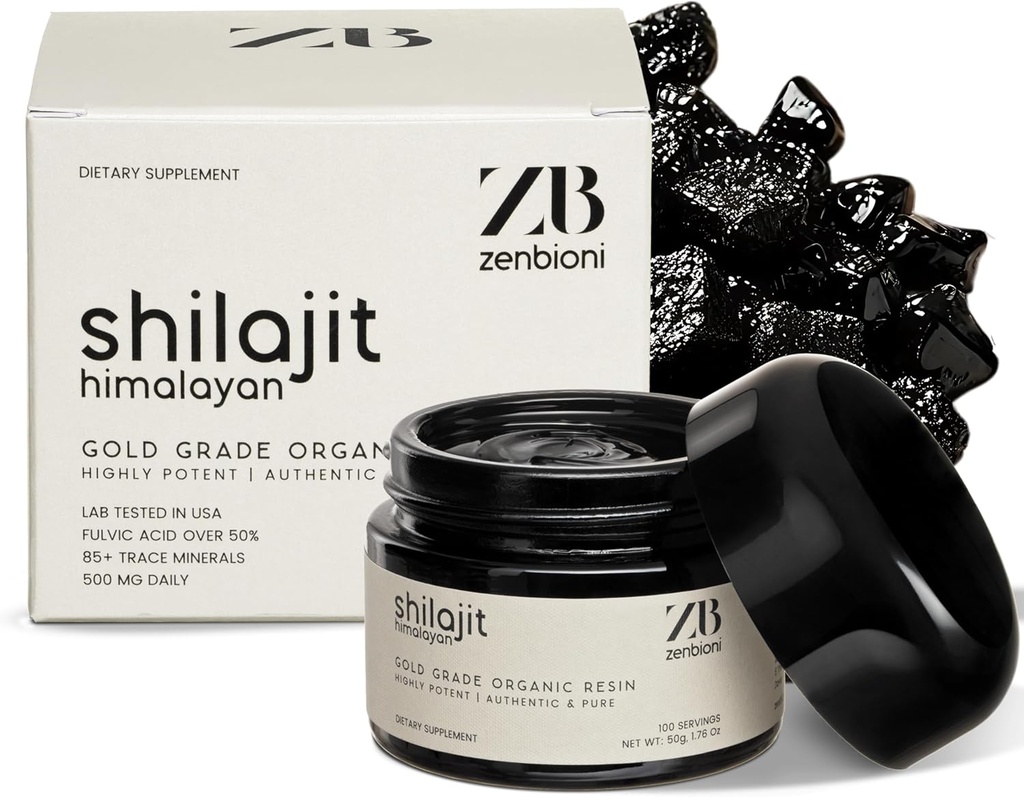 Pure Himalayan Shilajit Resin - 50g Βιολογικό Shilajit για άνδρες & γυναίκες με Fulvic Acid & 85+ Trace Minerals for Energy, Strength & Immunity - Εργαστήριο Δοκιμασμένο για Καθαρότητα & Ικανότητα - 100 Υπηρεσίες